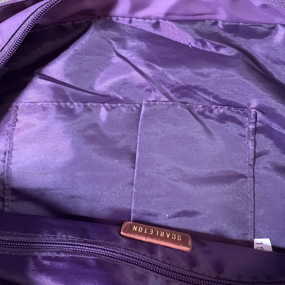 Scarleton purple nylon bag handles and shoulder straps. 16x13x5 - Picture 7 of 10
